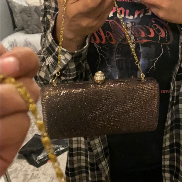 Brown sparkle clutch - Picture 5 of 5